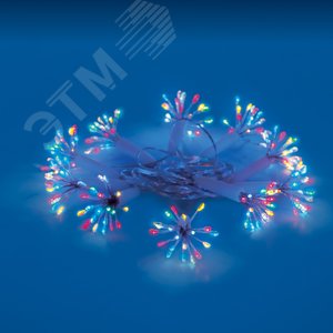 Гирлянда светодиодная Звезда 25м 200 светодиодов ULD-S0250-200/STA MULTI IP44 STARBURST Разноцветный свет Провод прозрачный