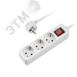 Удлинитель бытовой ФАZА FTS-03-300 3x3,0 с заземлением и выключателем