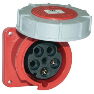 Розетка скрытая IP67 125A 3P+E 400V