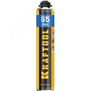 Пена монтажная мелкопористая с увелич. выходом, пистолетная, всесезонная, 850мл, SVS, GOLD 65