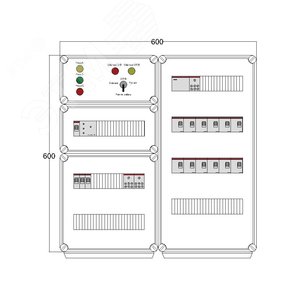 Щит управления электрообогревом DEVIBOX HR 12x1700 D316 (в комплекте с терморегулятором и датчиком температуры)