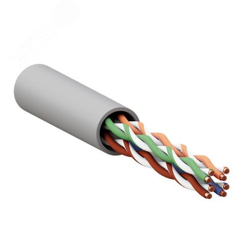 Кабель витая пара TERACOM CS Cat.5E U/UTP 4 пары solid 24AWG оболочка нг(А)-LSLTx цвет серый (упак. 305м)