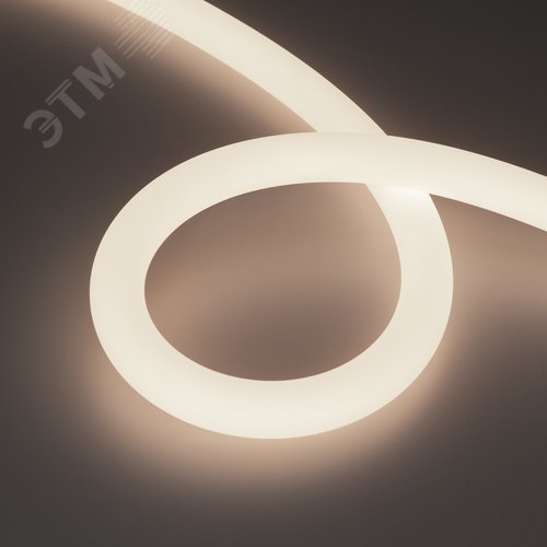 Лента герметичная MOONLIGHT-SIDE-A336-D25мм 24V Day4000 360deg 14.4 W/m, IP65, 2835, 5м, wire x2 Боковой вывод кабеля