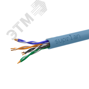 Витая пара U/UTP кат 5e 4x2x0.52 Premium Cu нг(А)-LSLTx PROJECT IN 305м (RUS Синий)