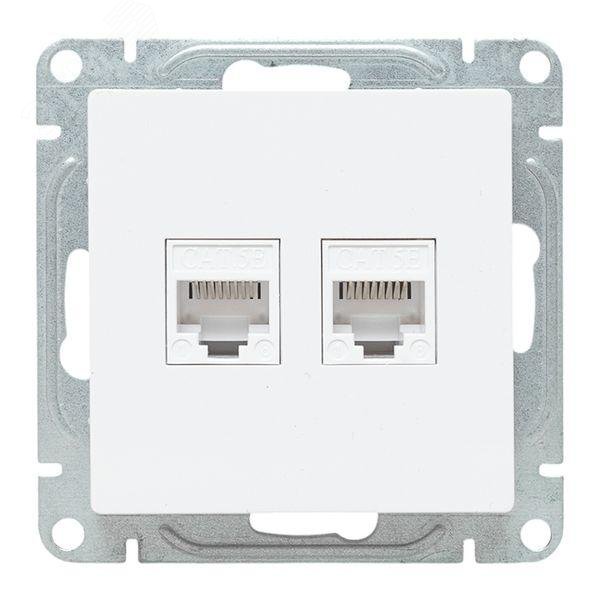 Эпика Механизм розетки RJ45 - 2шт (cat5) белый EKF