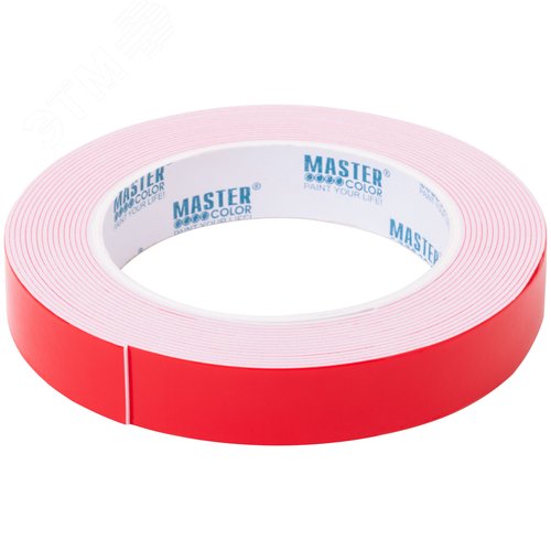 Лента клейкая двусторонняя ультра-сильная Master Color Ultra Power, 19 мм x 5 м, цвет белый
