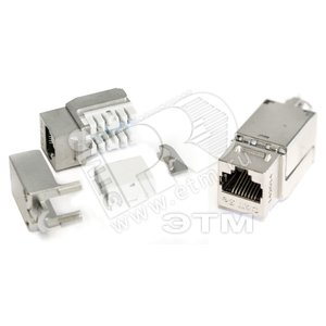 Вставка Keystone Jack RJ-45(8P8C) категория 5e экранированная 110 IDC заделка с помощью NE-TOOL белая
