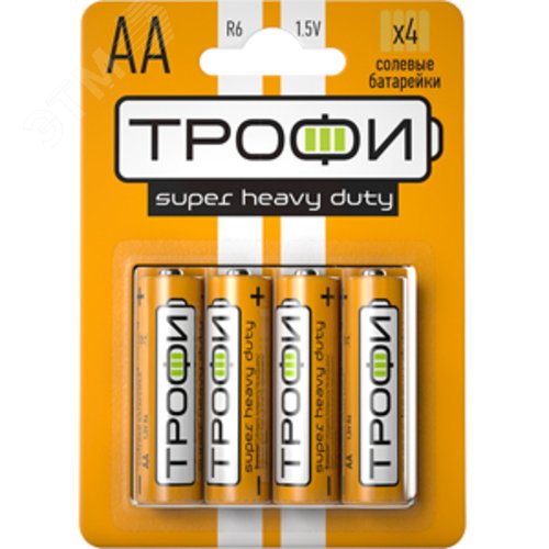 Батарейка Трофи R6-4BL SUPER HEAVY DUTY Zinc (40/720/25920)