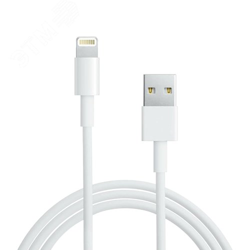 Кабель USB-A - Lightning, 2,4А, 2м, ПВХ, белый