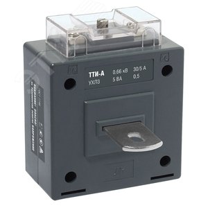 Трансформатор тока ТТИ-А 100/5А с шиной 5ВА класс точности 0.5S