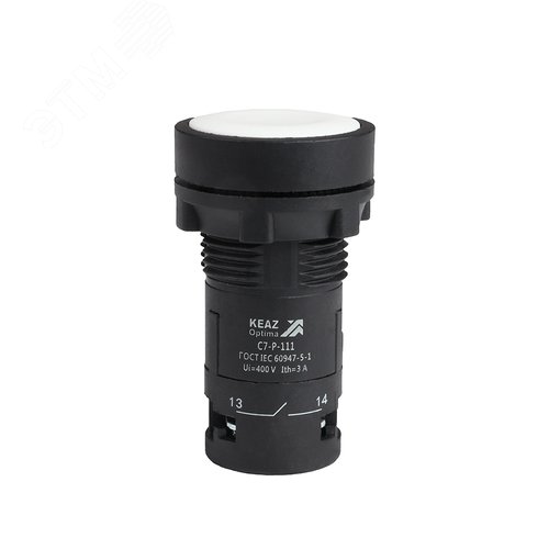 Кнопка OptiSignal Compact D22 C7-P-111 белая 1НО+1НЗ XB7NA15