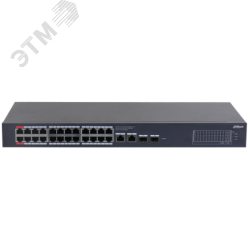 Коммутатор управляемый L2 24 порта  RJ45 10 100 1000 Мб/с PoE 375Вт