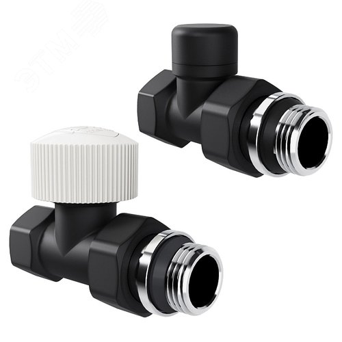 "Набор термостатический прямой Royal Thermo Design 1/2""М30х1,5 (Черный)"