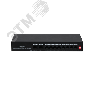 Коммутатор неуправляемый 10 портов RJ45  100 1000 Мб/с PoE 65Вт