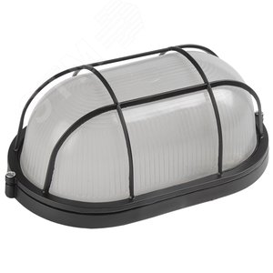 Светильник НПП1402 черный/овал с реш.60Вт IP54 IEK