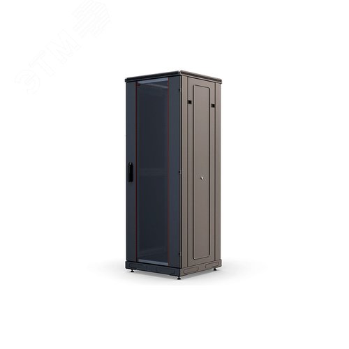 Шкаф телекоммуникационный напольный 33U 600x800 ШТ-НП-М-33U-600-800-С-Ч, передняя дверь стекло, черный