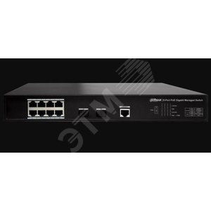 Коммутатор управляемый L2 10 портов RJ45/SFP 10 100 1000 Мб/с PoE 150Вт