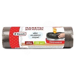 Мешки мусорные в рулоне ТМ Komfi 60 л 20шт