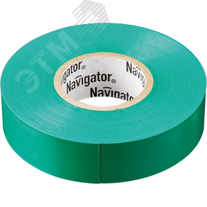 Изолента ПВХ зеленая 19мм 20м Navigator NIT-A19-20/G