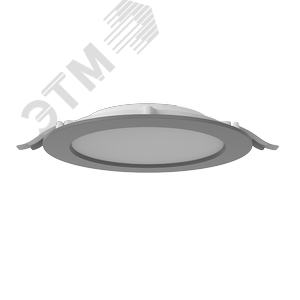 Светильник светодиодный DL-01 Slim 200 мм 40 Вт 4000 К CRI90 221х40 мм IP65/40 RAL7045 серый муар с рассеивателем опал, диммируемый по протоколу DALI