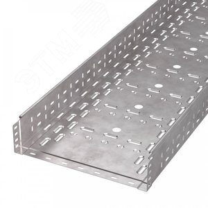 Лоток перфорированный Стандарт INOX (AISI 409) 400х100х3000 (1,0 мм) (6 м/уп)