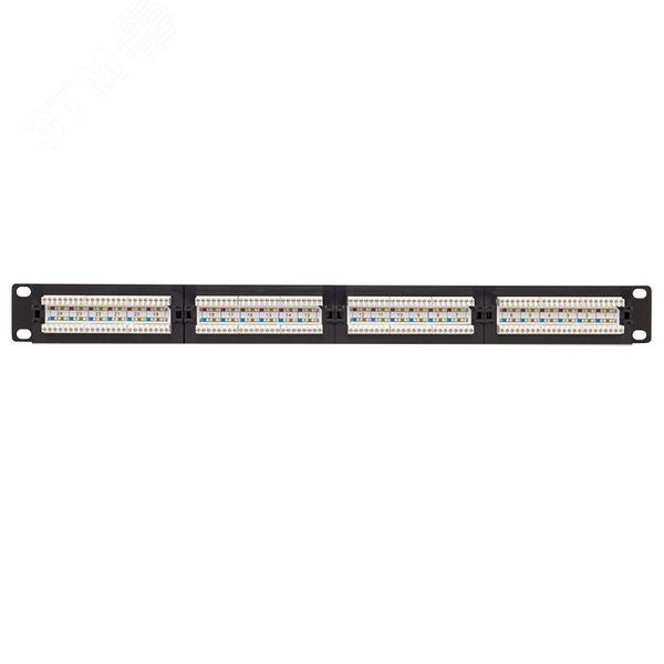Патч-панель TERACOM PRO 19'' Cat.6 1U неэкранированная UTP 24 порта RJ-45 Dual IDC