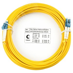 Патч-корд оптический duplex 10м LC-LC 9/125 sm LSZH