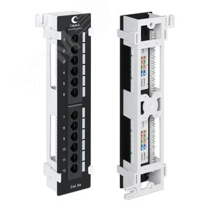 Патч-панель настенная, 12 портов RJ-45, категория 5е, с подставкой