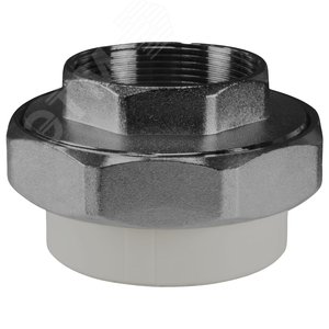 Муфта разъемная 25x3/4' ВР полипропиленовая PPR американка, серая