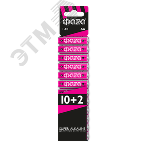 Элемент питания LR 6 (AA) Super Alkaline набор 10+2