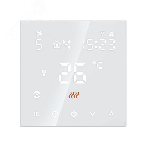Терморегулятор Русское тепло с датчиком сенсорный Wi-Fi ТР-505 белый