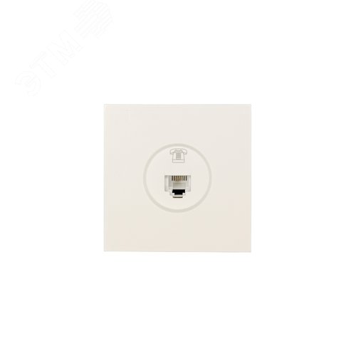 ZIMA Розетка телефонная евро слоновая кость Lezard 704-9088-137