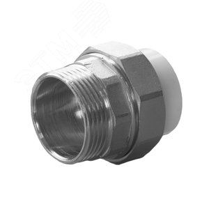 Муфта разъемная 32x1' НР полипропиленовая PPR американка, белая