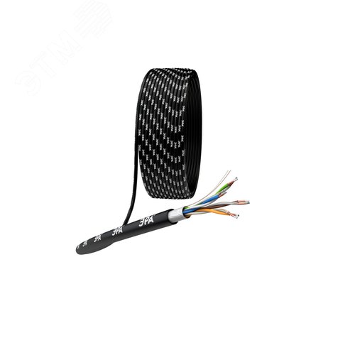 Кабель витая пара F/UTP 4x2x24AWG Cat5e CCA PE наруж. 305м ЭРА SIMPLE FL-4-PE-A