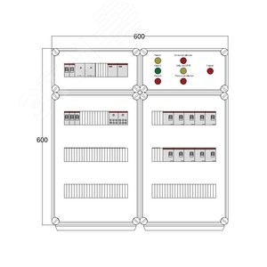 Щит управления электрообогревом DEVIBOX FHR 5x2800 D330 (в комплекте с терморегулятором и датчиком температуры)