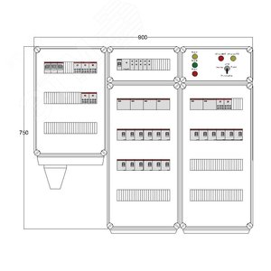 Щит управления электрообогревом HS 18x2700 D330 (в комплекте с терморегулятором и датчиком температуры)