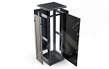 Шкаф телекоммуникационный напольный 33U 600x800 ШТ-НП-М-33U-600-800-М-Ч, передняя дверь металл, черный