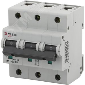 Выключатель автоматический PRO NO-901-31 ВА47-100 3P 100А кривая C 10кА ЭРА