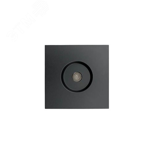 ZIMA Розетка ТВ проходная, механизм, черный бархат Lezard 704-4288-129