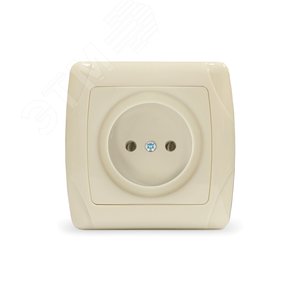 Маргарита розетка одноместная  б/з, с/у, 16А, 220В, сл.кость (ivory) (еврослот)