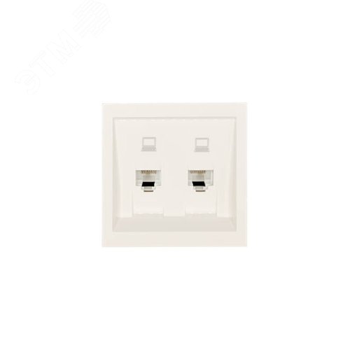 ZIMA Розетка 2-ая компьютерная слоновая кость Lezard 704-9088-141