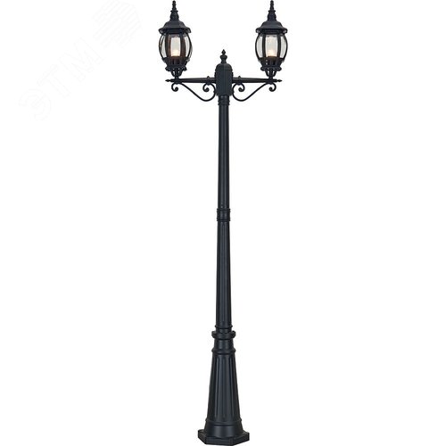 Светильник 8114 2х100W 230 В E27 2х(160х160)х2300мм черный