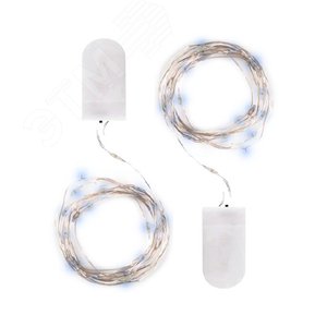 Гирлянда светодиодная Роса DC-G05-20WS2, комплект 2 штук, белый 20 LED, 2xCR2032