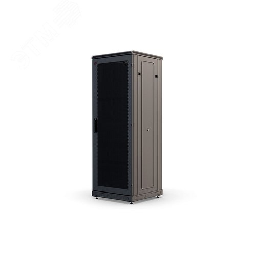 Шкаф телекоммуникационный напольный 27U 800x800 ШТ-НП-М-27U-800-800-П-Ч, передняя дверь перфорация, черный