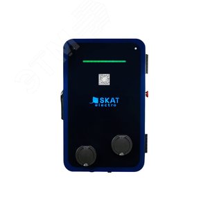 Зарядная станция для электромобиля настенная, медленная (AC), 22kW, 2 розетки Type2