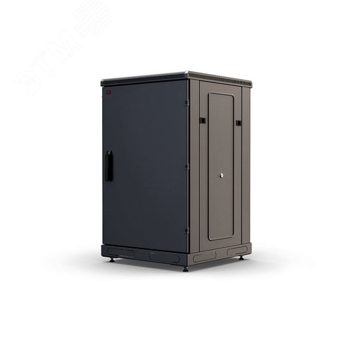 Шкаф телекоммуникационный напольный 18U 800x800 ШТ-НП-М-18U-800-800-М-Ч, передняя дверь металл, черный