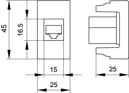 VIVA Розетка 1 модуль белая USB 2.0