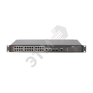 Коммутатор управляемый L2 24 порта RJ45/Combo10 100 1000 Мб/с PoE 360Вт