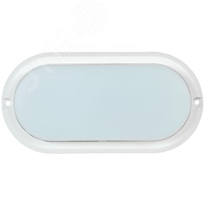 Светильник светодиодный ДПО 4011 8Вт IP54 4000K овал белый пластик IEK