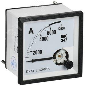 Амперметр аналоговый Э47 600/5А класс точности 1,5 72х72 мм